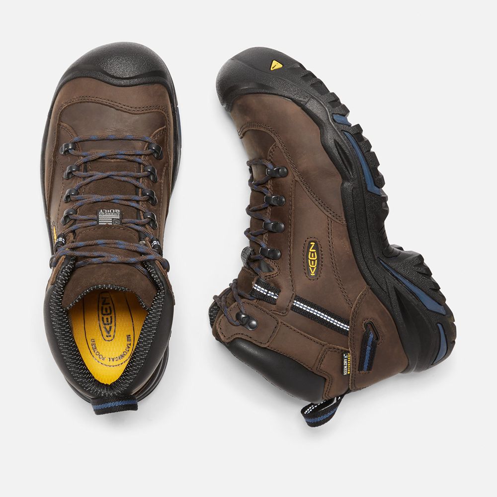 Keen Laarzen Heren Bruin - Braddock Al Waterproof Mid (Steel Toe) - 51476-ZDHN